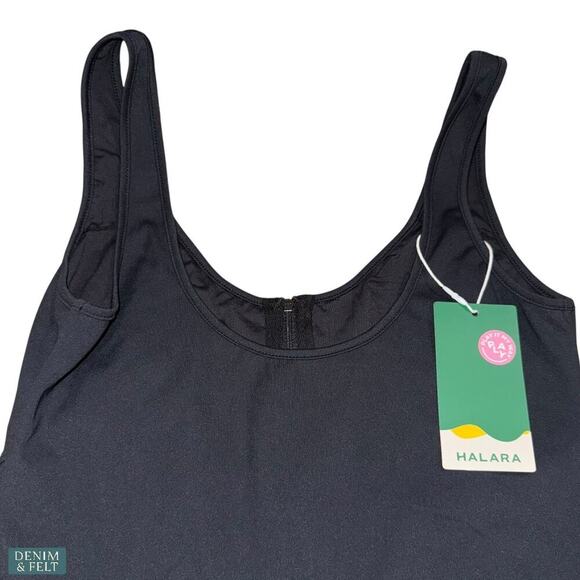 Halara Zip Front Active Mini Dress Black with Built-In Shorts Size M NEW/NWT!! - Picture 5 of 10